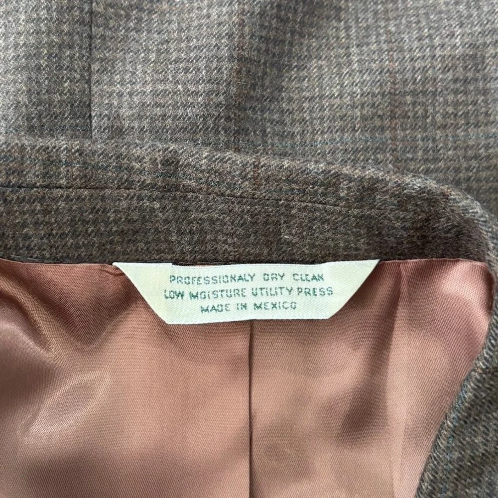 Evan-Picone Blazer Mens 42R Brown Pure Wool Sport Coat Classic Vintage‎ Designer